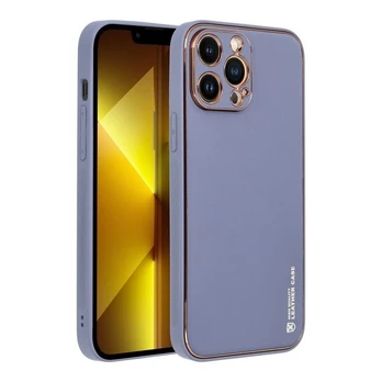 Dėklas telefonui Forcell LEATHER skirtas iPhone 13 Pro Max, mėlyna