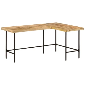 Rašomasis stalas 165x110x77 cm medžio masyvo mango ir geležies