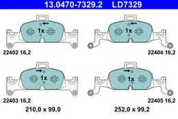 ATE 13.0470-7329.2 Brake pad set
