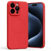 Dėklas Mercury MagSafe Semi-Silicone iPhone 15 Pro Max 6,7" raudona |red kaina