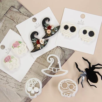 Pjaustyklės auskarams, 1pc skull