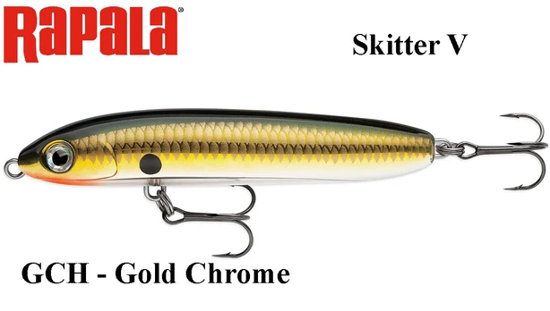Vobleris Rapala Skitter V GCH - Gold Chrome 13 cm