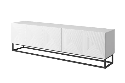Tv Set Asha 200 Cm With Metal Legs - White Mat