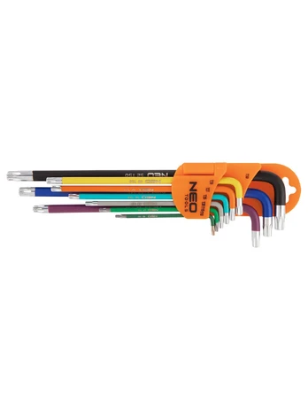 Neo Torx raktai T10-50, 9 vnt., spalvoti