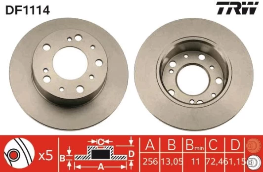 TRW DF1114 Brake Disc