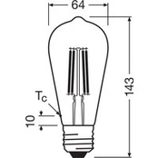 OSRAM LED lemputė Edison E27 2,2W su siūlu 4000K