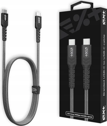 NEXT ONE USB-C / USB-C 3.1 Gen 2 1.2m space pilka