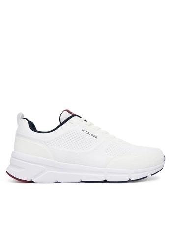 Laisvalaikio batai Tommy Hilfiger Light Knitted Hilfiger Runner FM0FM06010 Balta