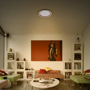 „OSRAM“ LED lubų šviestuvas „Orbis Iridy“, juodas, Ø 30 cm, „Click-CCT“