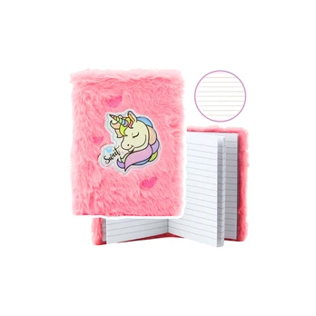 Lean Plush Notebook Lined Unicorn Rožinė A6 80 Sheets
