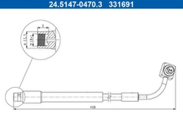 Stabdžių žarnelė ATE 24.5147-0470.3