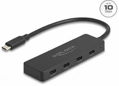 Delock USB 10 Gbps USB Type-C™ Hub mit 4 x USB Type-C™ Buchse juodas