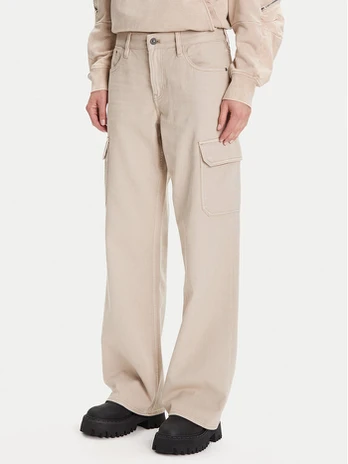 G-Star Raw Medžiaginės kelnės Judee D24673-E078 Smėlio Relaxed Fit