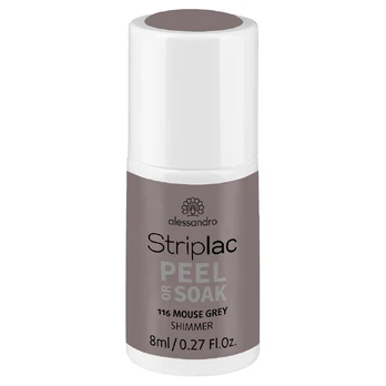 Alessandro STRIPLAC PEEL OR SOAK nagų lakas MOUSE GREY 8 ml