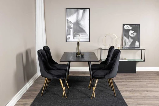 Venture Design Valgomasis stalas, Dipp, 75x120x85 cm, Juodas