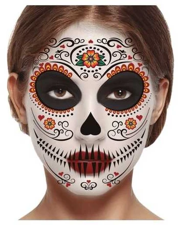 Fiesta Catrina ansigtstatoveringer