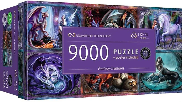 Dėlionė Trefl Puzzle 9000 dalys fantasy creatures anne stokes