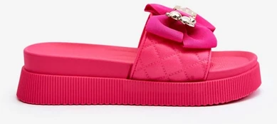 Ryškiai rožinės platforminės basutės Step in style