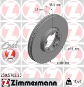 Stabdžių diskas ZIMMERMANN 250.5702.20 kaina