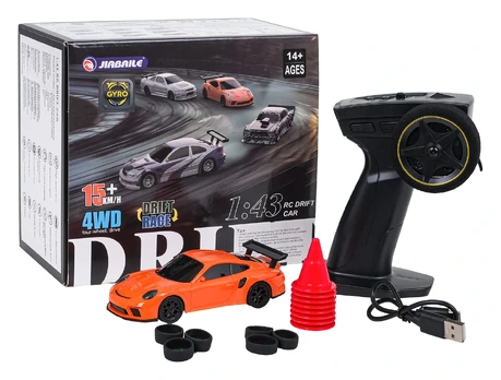 R/C Drift Car 1:43 Orange + Accessories