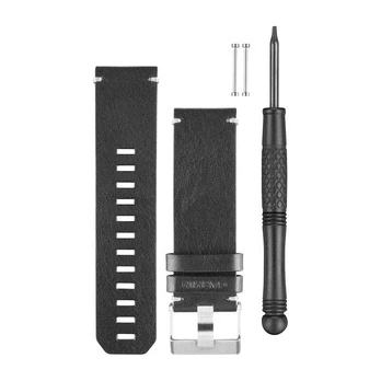 Acc, quatix 3 Black Leather Strap