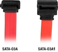 Cable DELTACO, SATA/SAS, angled (up) -straight, 0.3m SATA-03A1