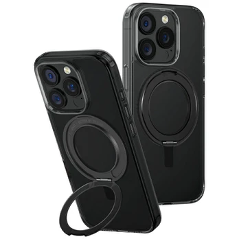 Case UNIQ Swivix for iPhone 16 Pro 360 Rotating Kickstand juodas