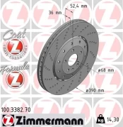 Stabdžių diskas ZIMMERMANN 100.3382.70 kaina