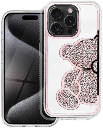 Dėklas Oem TEDDY BEAR Case for IPHONE 17 pink
