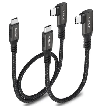 15cm 240W USB C - USB C kabelis greitas įkrovimas 90 laipsnių kampu