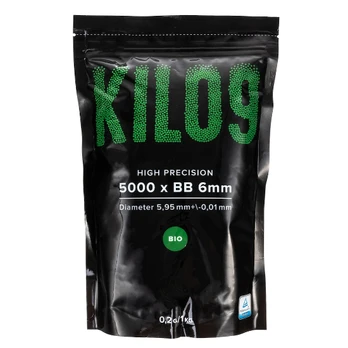 KILO9 Bio ASG BB Airsoft kulkos 0,20 g 6 mm, 5000 vnt.