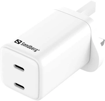 Sandberg AC Charger Dual USB-C PD65W UK