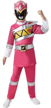 Div Lev Rožinė Power Ranger kostume