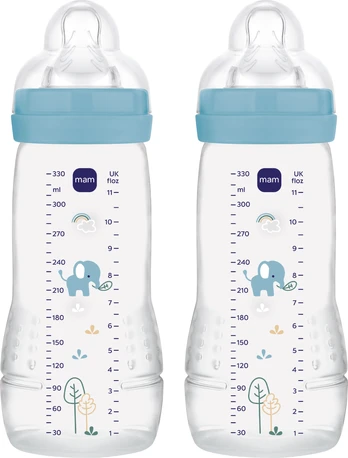 MAM - Easy Active Baby Bottle - Blue - 330ml