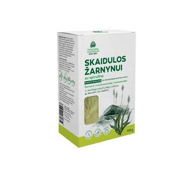 Skaidulos žarnynui su spirulina ŠVF/AC, 150 g