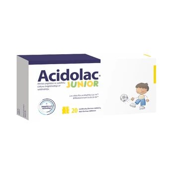 ACIDOLAC Junior tabletės baltojo šokolado skonio tabletės N20