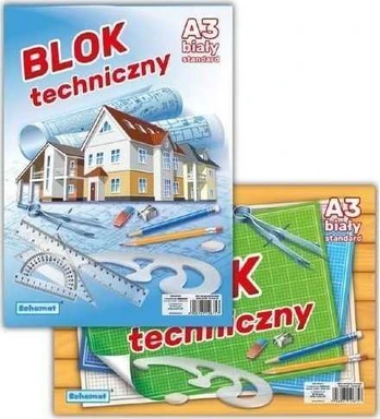 Teka Blok techniczny A3/10K 160g balta (10vnt)