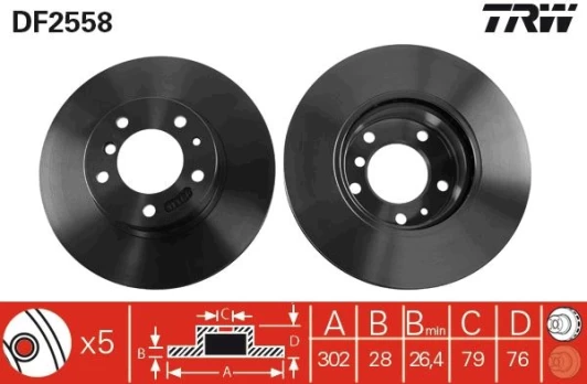 TRW DF2558 Brake Disc