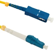 Laidas Qoltec LC/UPC to SC/UPC Optic Singlemode SC/UPC, LC/UPC, 3 m, geltona