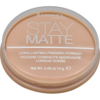 Rimmel - Mattifying powder compact Stay Matte 14 g - 001 Transparent