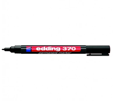 Nuolatinis žymeklis - edding - 370 - Juodas - 1 mm