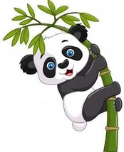 Interjero lipdukas Panda ant bambuko 60x80cm