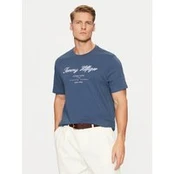 Tommy Hilfiger Marškinėliai Script Logo Tee MW0MW33691 Mėlyna Regular Fit