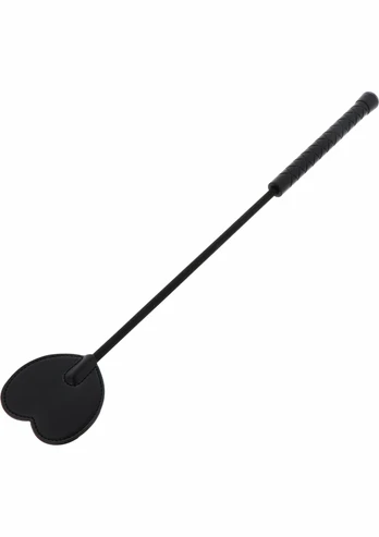 Crop Whip širdies formos juodas