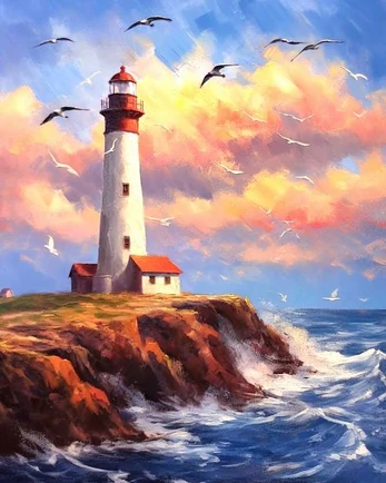 Beldizart Deimantų tapyba su porėmiu Švyturys 30x40 cm VA817