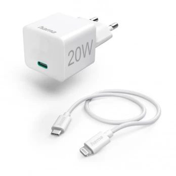 Hama Charging Set, Lightning, Power Delivery (PD), 20 W, white