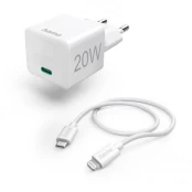 Hama Charging Set, Lightning, Power Delivery (PD), 20 W, white kaina