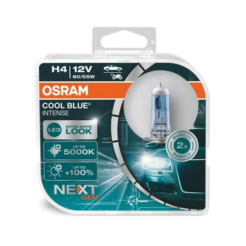 Osram lemputės COOL Mėlynas H4 Intense +100% NEXT gen