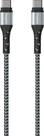 Kabelis USB Energizer USB-C - USB-C 2 m Sidabrinė (C521CKSL)