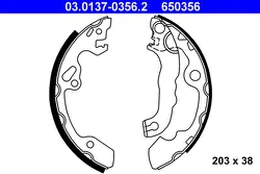 ATE 03.0137-0356.2 Brake shoe set